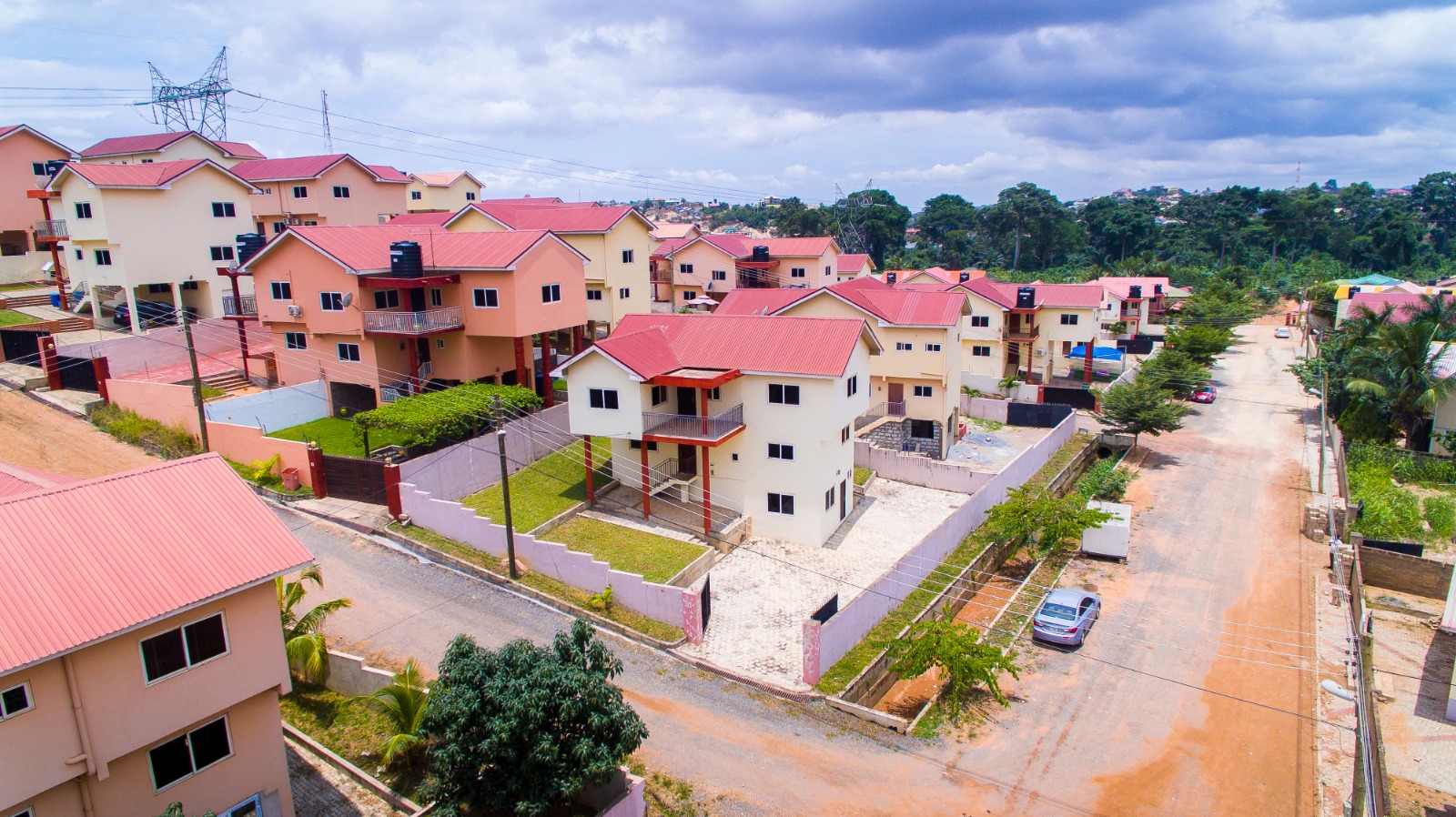 Drone View of Right Half of Cochrane Villas